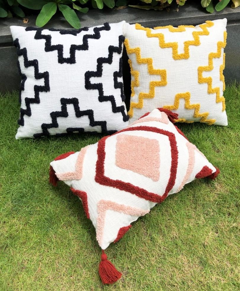 High-quality pillow crafted by leading pillow manufacturers in India, showcasing luxurious fabric and design