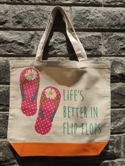 A stylish cotton tote bag crafted by tote bag manufacturers in India.
