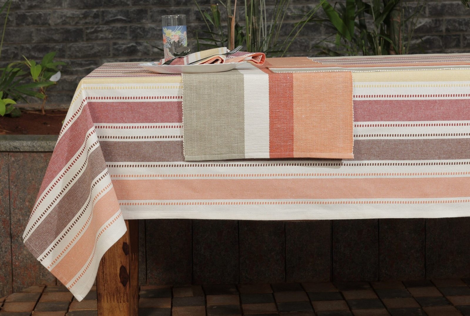 Yarn dyed tablecloth by renowned table cloth manufacturers, offering vibrant and lasting colors