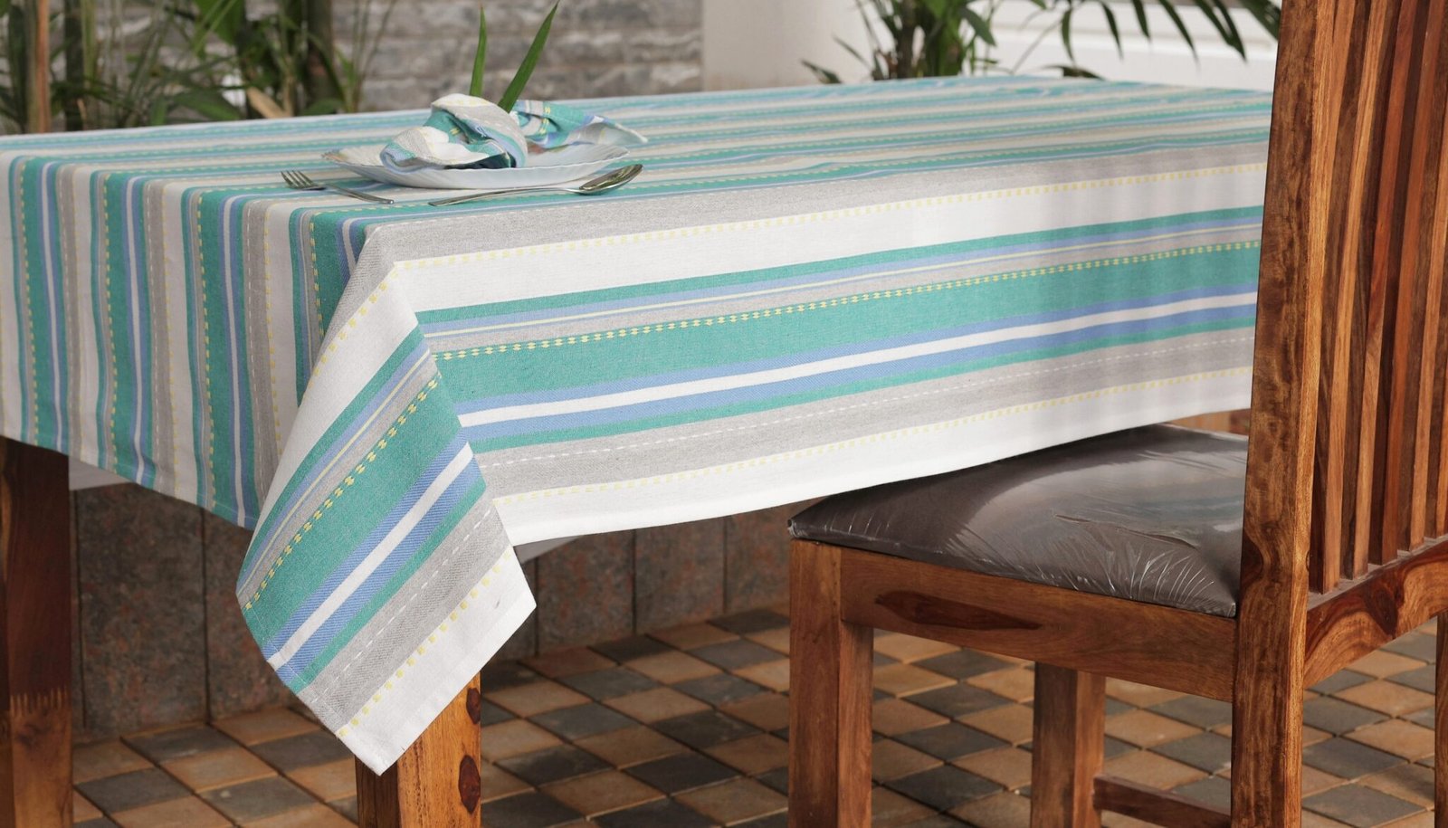 Jacquard embroidered table linens from renowned manufacturers, adding a touch of elegance to any setting