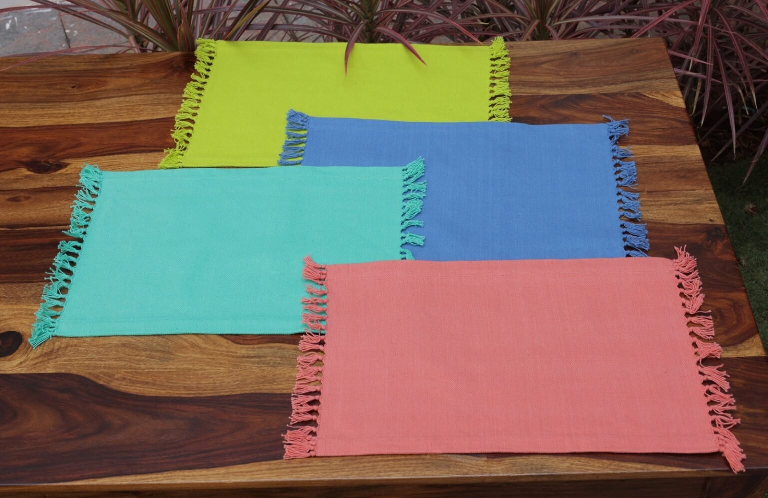 Looms.co offers a diverse range of high-quality table mats from leading manufacturers in India. The collection includes fabric table mats, home table mats, kitchen table mats, office table mats, and outdoor table mats. Additionally, they provide round and rectangular table mats, catering to various needs and preferences. These table mats are designed to enhance any dining or work setting with their stylish appearance and durable construction. Available online, these table mats are produced by top manufacturers known for their craftsmanship and commitment to quality. Explore the extensive selection to find the perfect table mats that combine functionality with elegance for any space